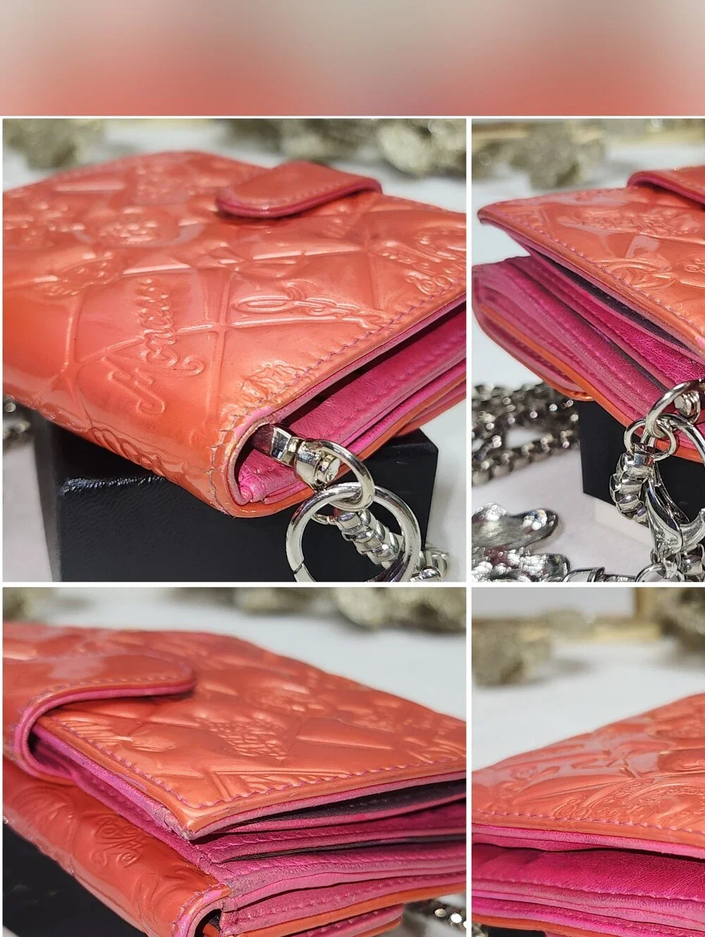 Authentic Chanel Embossed Leather Wallet With COA